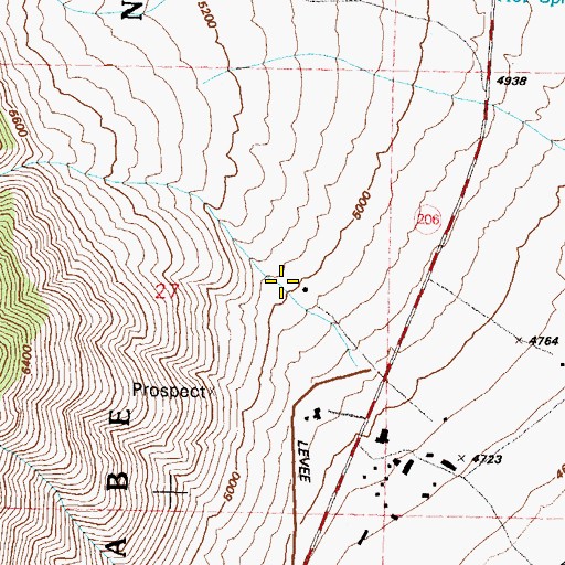 Topographic Map of James Canyon, NV