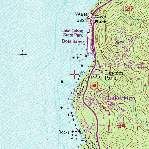 Topographic Map of Lincoln Creek, NV