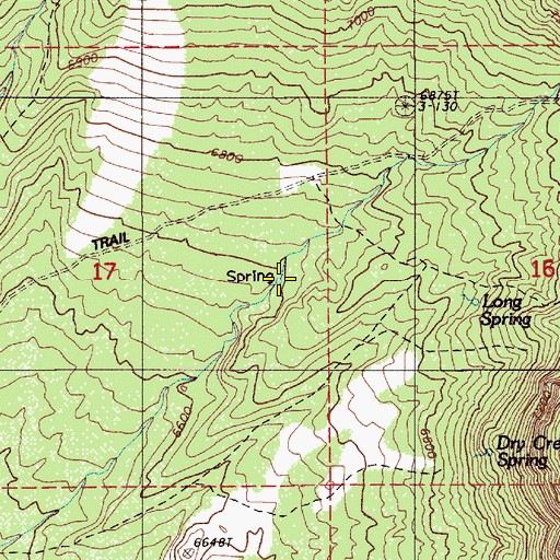 Topographic Map of Long Spring, NV