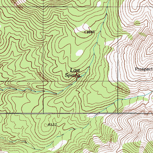 Topographic Map of Lost Spring, NV