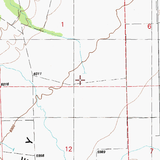 Topographic Map of Lutts Creek, NV