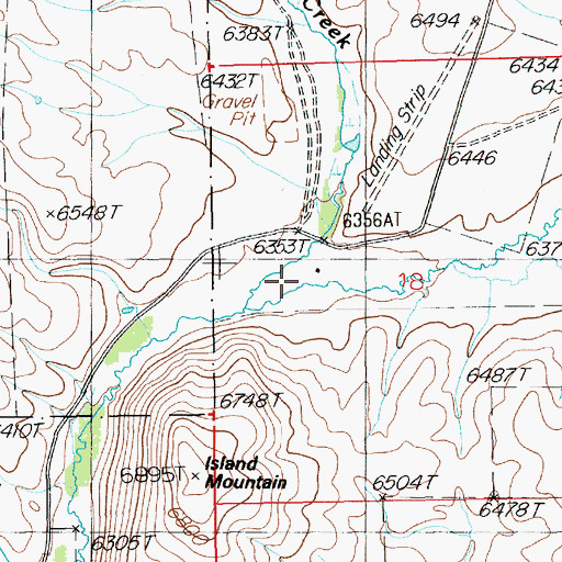 Topographic Map of Martin Creek, NV
