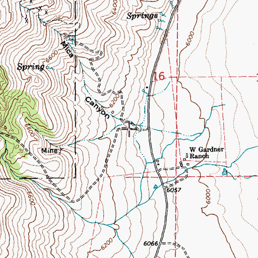 Topographic Map of Mica Canyon, NV