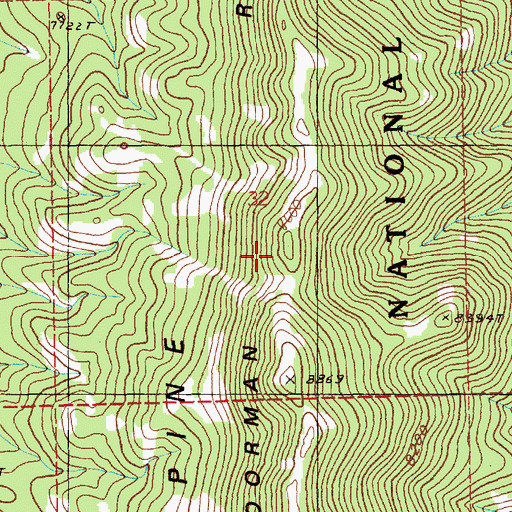Topographic Map of Moorman Ridge, NV