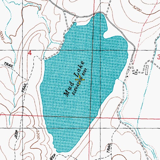 Topographic Map of Mud Lake, NV