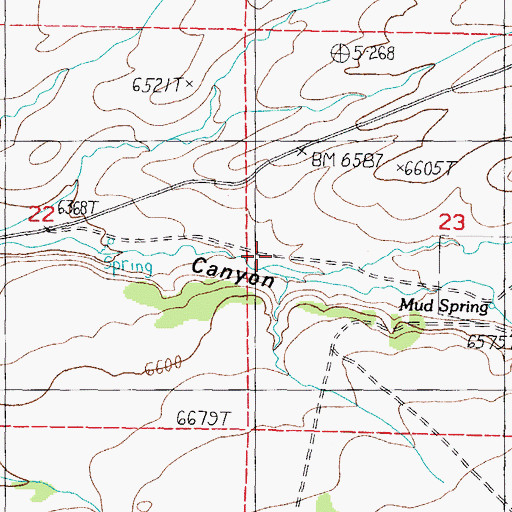 Topographic Map of Mud Spring, NV