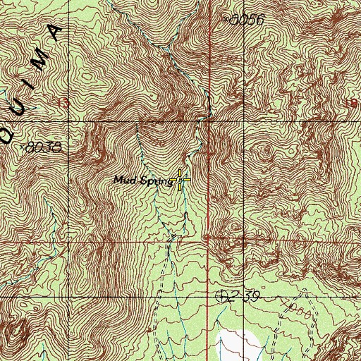 Topographic Map of Mud Spring, NV