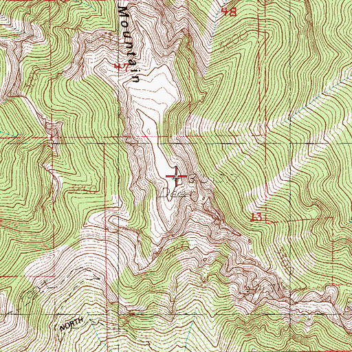 Topographic Map of Mummy Mountain, NV