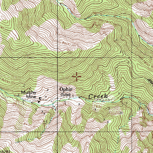 Topographic Map of Ophir (historical), NV
