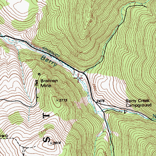 Topographic Map of Ostergard Canyon, NV