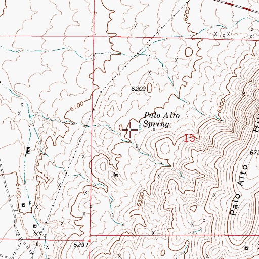 Topographic Map of Palo Alto Spring, NV