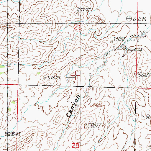 Topographic Map of Pine Grove Canyon, NV