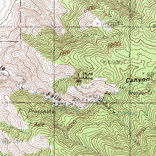 Topographic Map of Piute Mine, NV