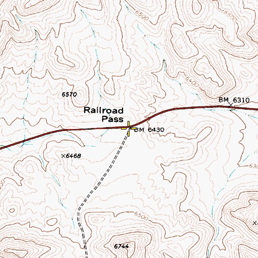 Topographic Map of Railroad Pass, NV