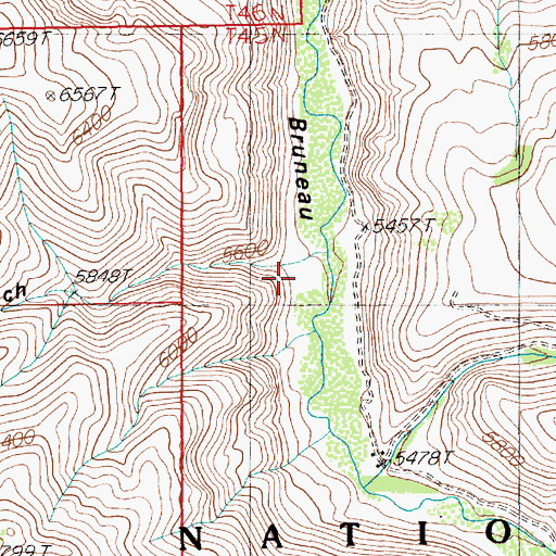 Topographic Map of Road Gulch, NV