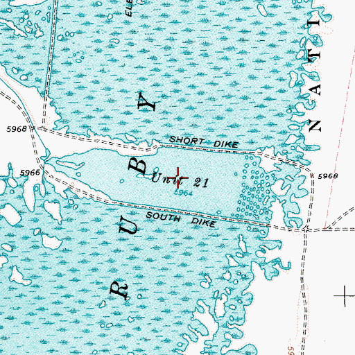 Topographic Map of Ruby Lake National Wildlife Refuge, NV