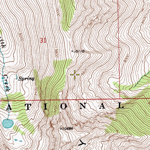 Topographic Map of Ruby Mountains, NV