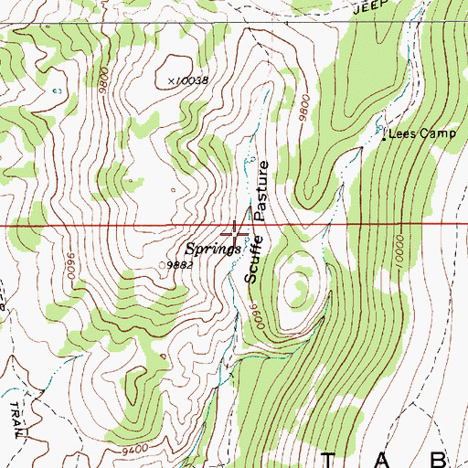 Topographic Map of Scuffe Pasture, NV