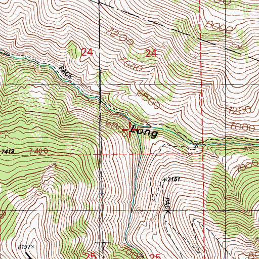 Topographic Map of Segunda Creek, NV
