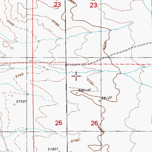 Topographic Map of Sestanovich Creek, NV
