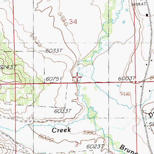 Topographic Map of Seventysix Creek, NV