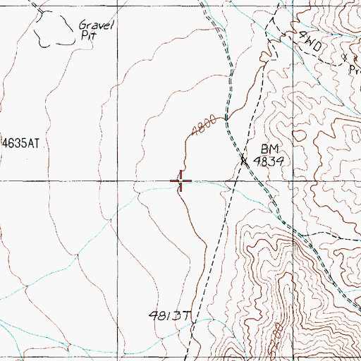 Topographic Map of Sheep Canyon, NV