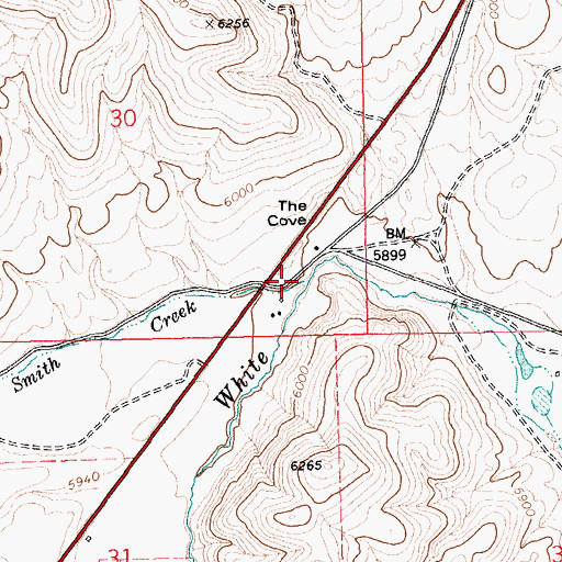 Topographic Map of Smith Creek, NV