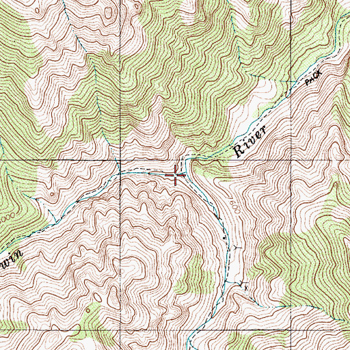 Topographic Map of South Fork South Twin River, NV