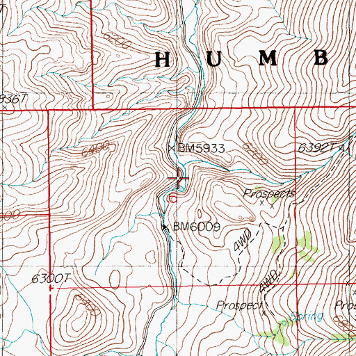 Topographic Map of Tennessee Gulch, NV