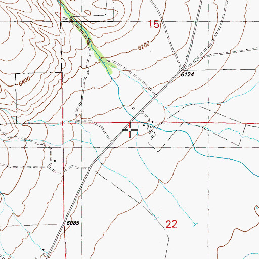Topographic Map of Thompson Creek, NV