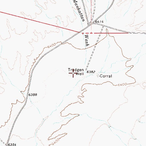 Topographic Map of Trudgen Well, NV
