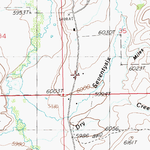 Topographic Map of Walker Ranch, NV