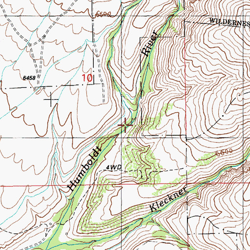 Topographic Map of Welch Creek, NV