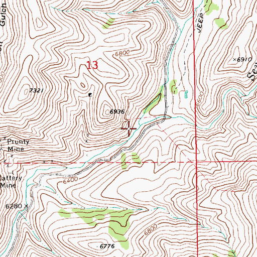 Topographic Map of West Fork Seventysix Creek, NV