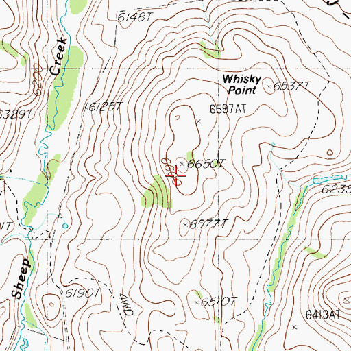 Topographic Map of Whisky Point, NV