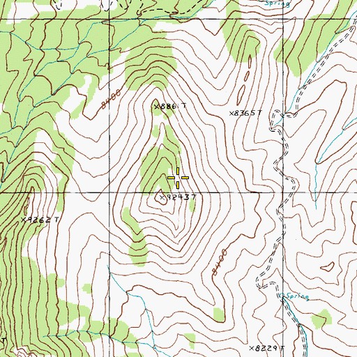 Topographic Map of White Pine Range, NV
