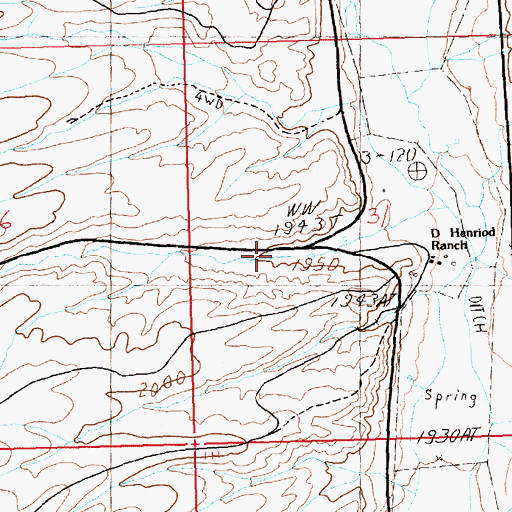 Topographic Map of Stage Canyon, NV