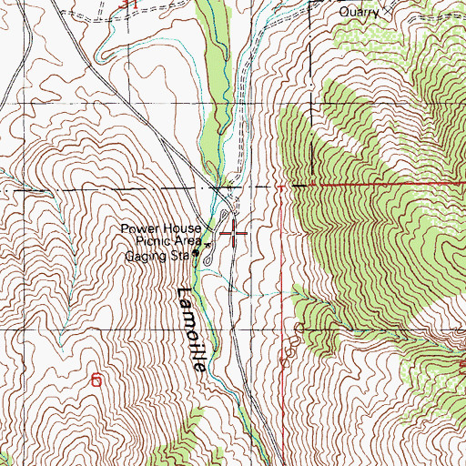 Topographic Map of Lamoille Canyon, NV