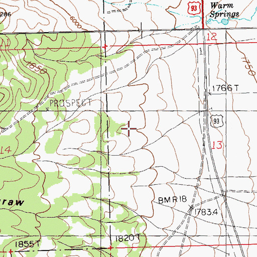 Topographic Map of Clark Spring, NV