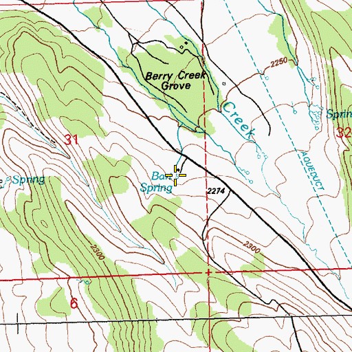Topographic Map of Bart Spring, NV