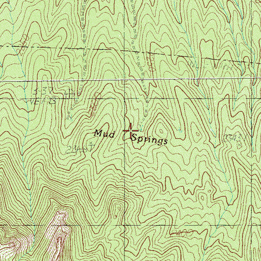Topographic Map of Mud Springs, NV