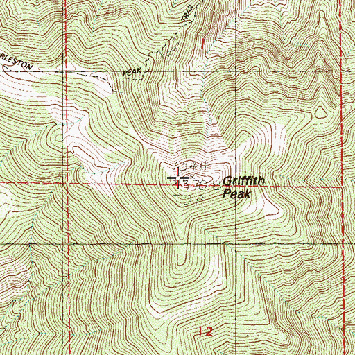 Topographic Map of Griffith Peak, NV