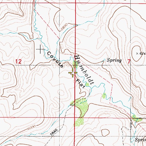 Topographic Map of Coyote Flat, NV