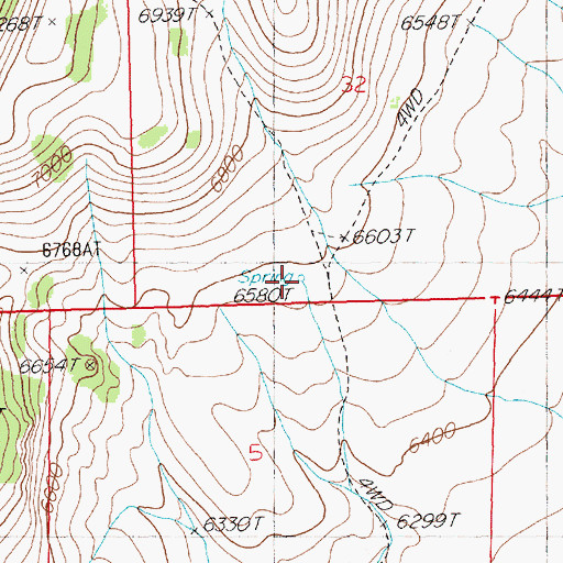 Topographic Map of Buckhorn Spring, NV