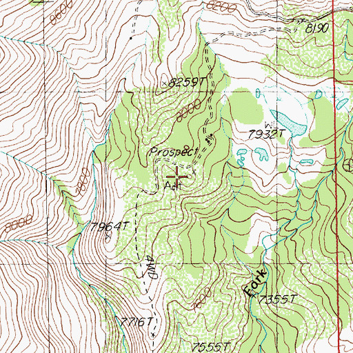 Topographic Map of Mission Cross Mine, NV