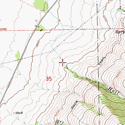 Topographic Map of Greys Canyon, NV