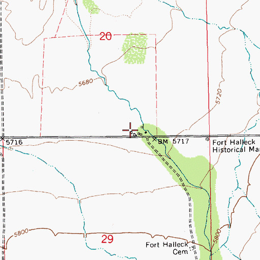 Topographic Map of Chevallier Ranch, NV