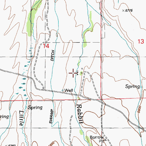 Topographic Map of Bottari Ranch, NV