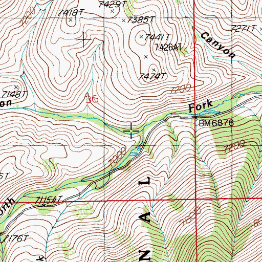 Topographic Map of Cole Creek, NV