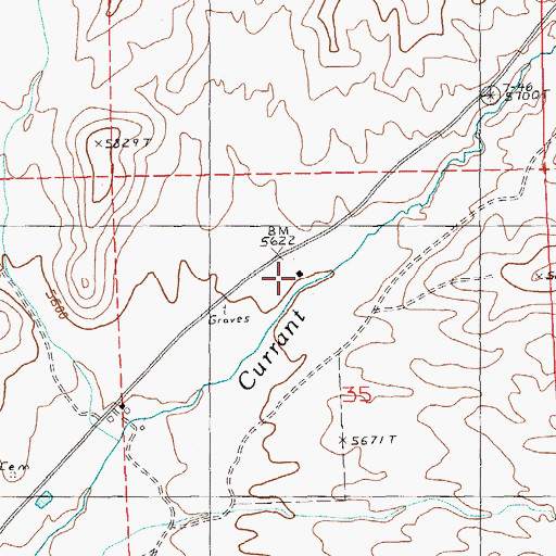 Topographic Map of Lani Ranch, NV